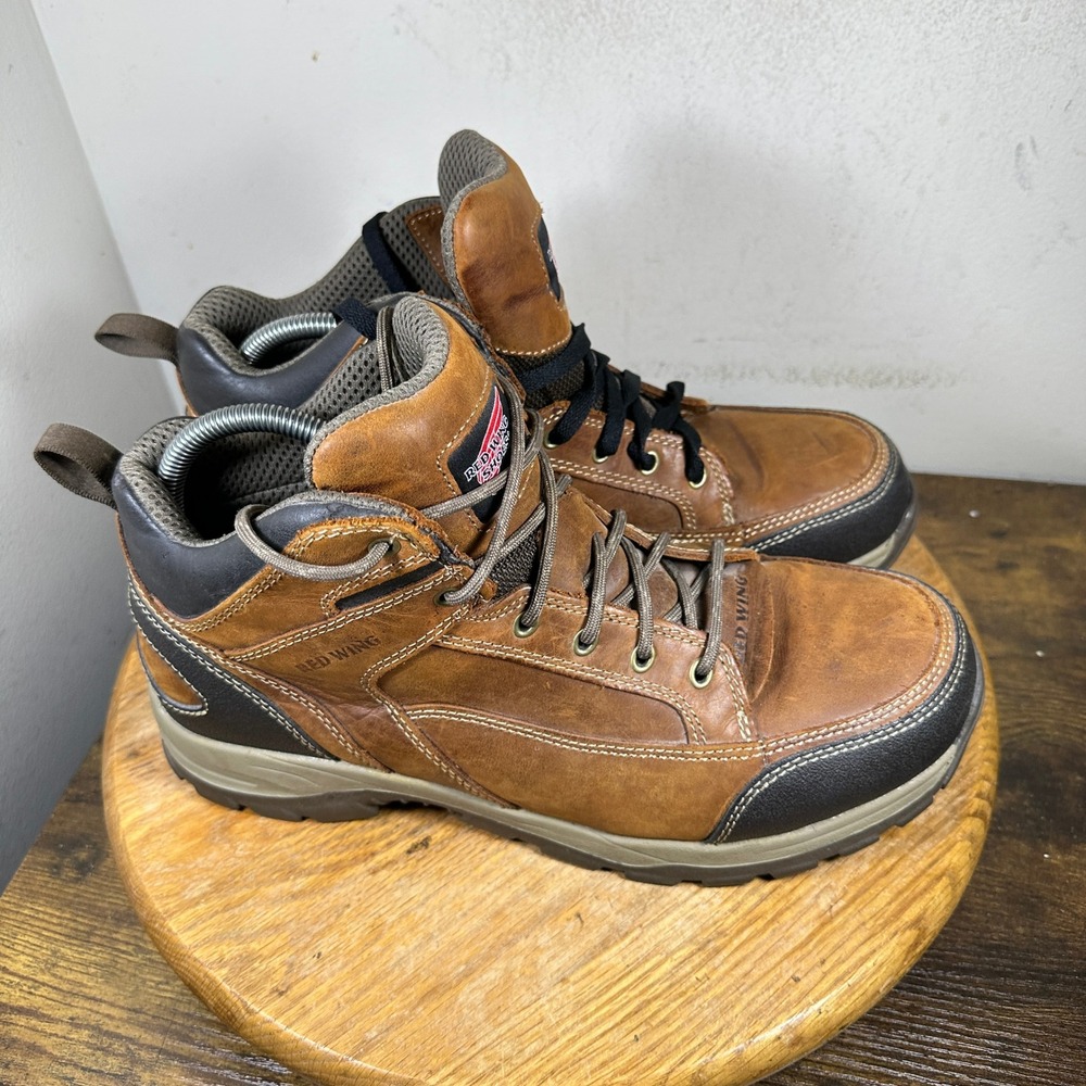 Red Wing 8692 Leather Work Boots Mens 11 D Brown EH Rated Mid Hiking Shoes